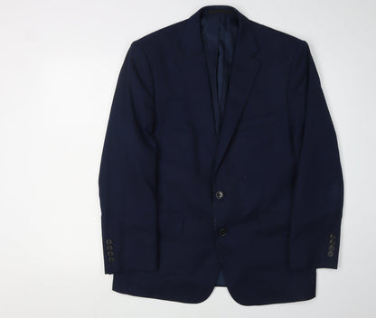 Mens UK Size 40 Moss Regular Blue Suit Jacket
