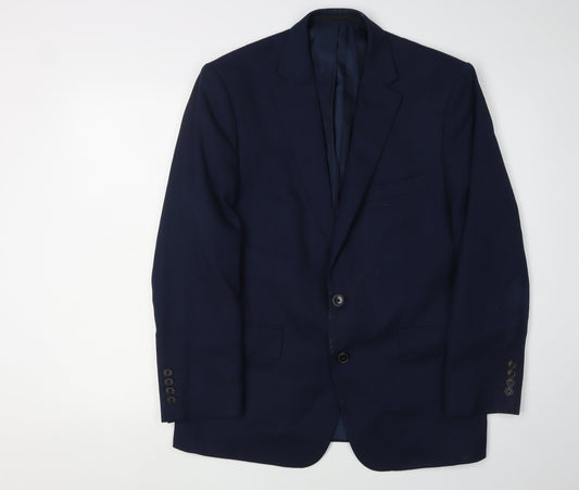 Mens UK Size 40 Moss Regular Blue Suit Jacket
