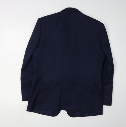Mens UK Size 40 Moss Regular Blue Suit Jacket