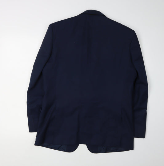 Mens UK Size 40 Moss Regular Blue Suit Jacket