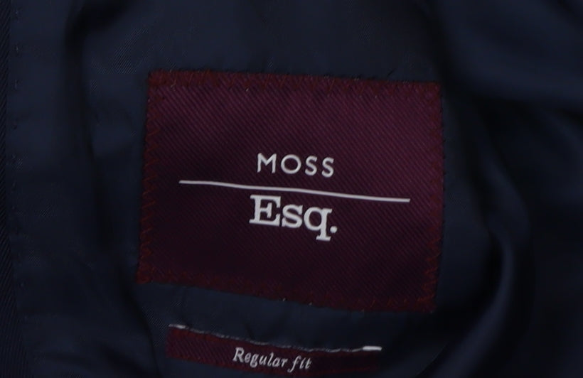 Mens UK Size 40 Moss Regular Blue Suit Jacket