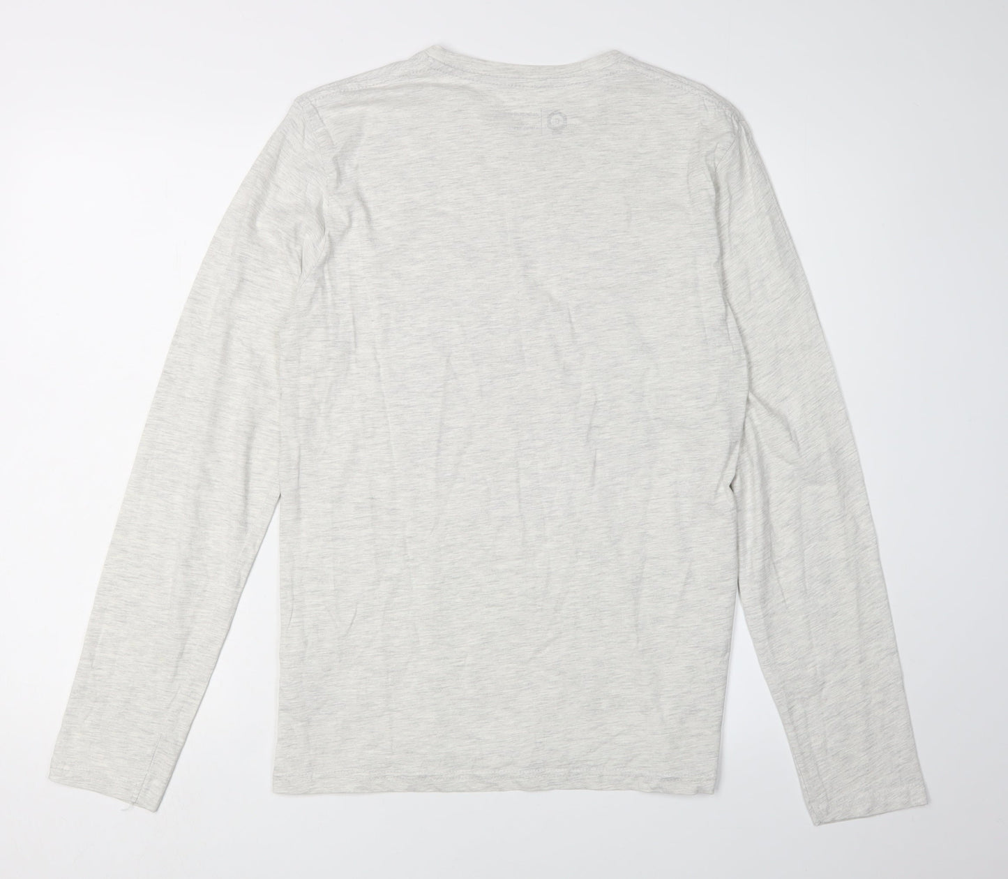 Jack & Jones Men’s Grey S T-Shirt, Long Sleeve, Crew Neck