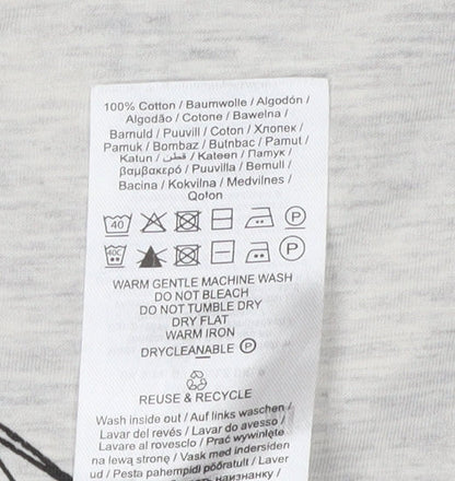 Jack & Jones Men’s Grey S T-Shirt, Long Sleeve, Crew Neck