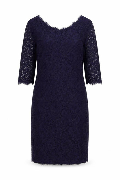 Jasper Conran Women's Black Lace Sheath Dress Size 14