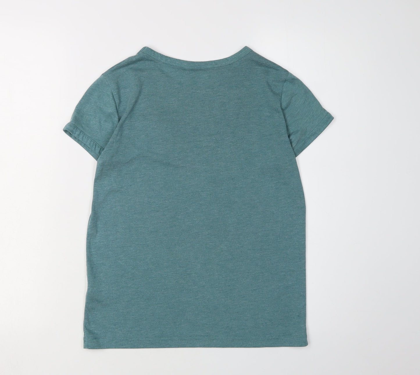 Womens UK Size 6 Harry Potter Green Basic T-Shirt