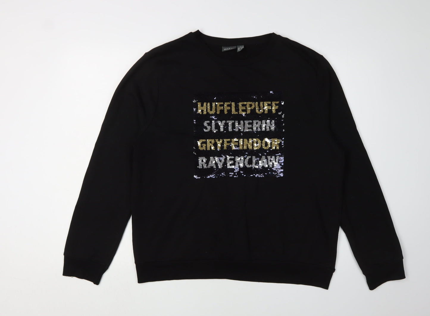 Womens UK Size L Harry Potter Black Pullover Sweatshirt