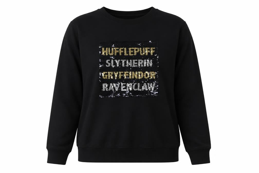 Womens UK Size L Harry Potter Black Pullover Sweatshirt