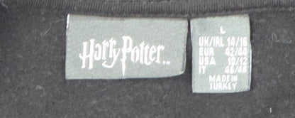 Womens UK Size L Harry Potter Black Pullover Sweatshirt