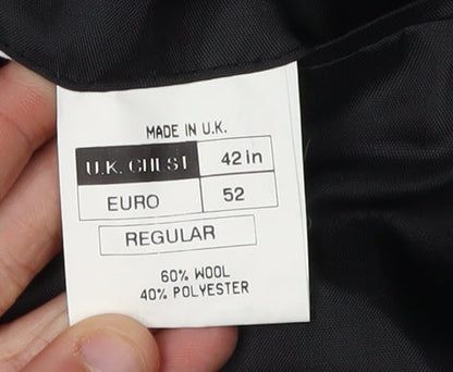 Mens UK Size 42 Centaur Regular Black Suit Jacket