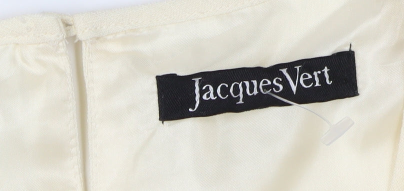 Jacques Vert Women's Ivory Embroidered Blouse Size 10