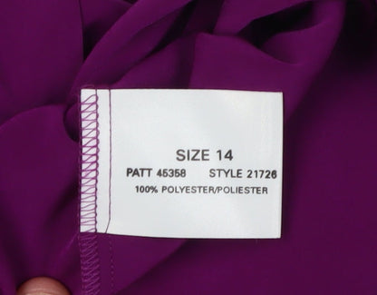 Womens UK Size 14 Windsmoor Purple Basic Blouse