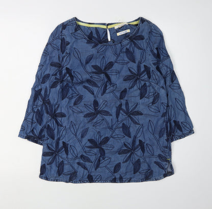 Womens UK Size 6 White Stuff Blue Tunic Blouse