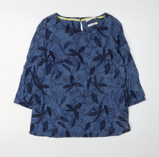 Womens UK Size 6 White Stuff Blue Tunic Blouse