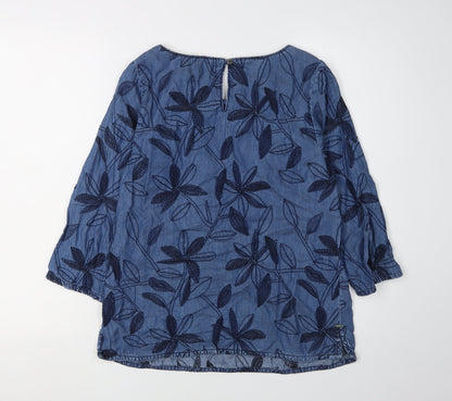 Womens UK Size 6 White Stuff Blue Tunic Blouse