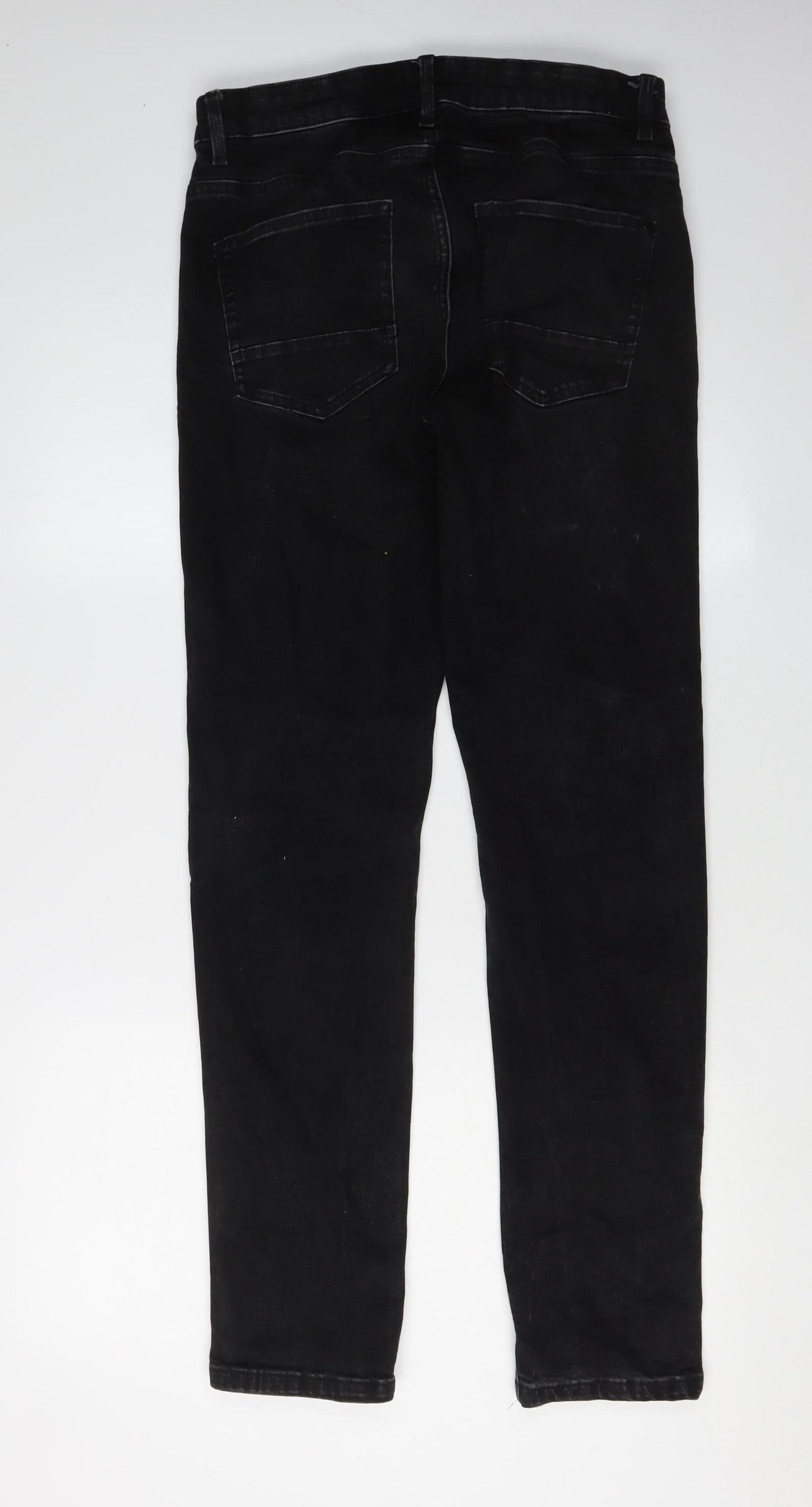 Next Men's Black Skinny Jeans, 30W, 33L, Slim Fit