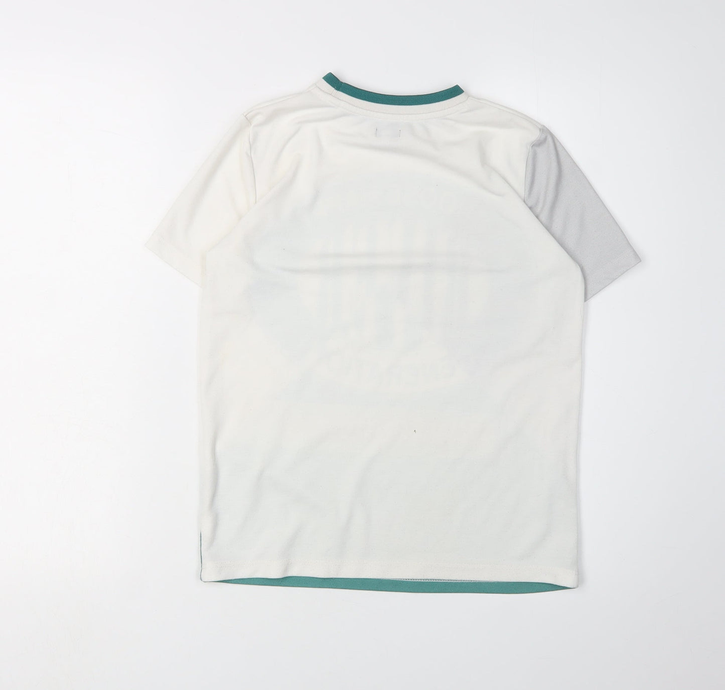River Island Boys White T-Shirt, Graphic Print, 9-10 Years
