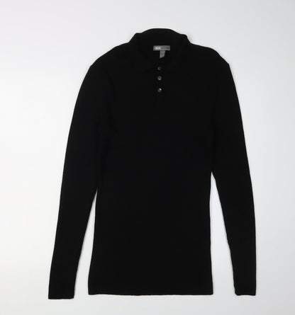 ASOS Men's Black Collared Pullover Jumper M