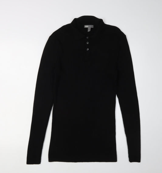 ASOS Men's Black Collared Pullover Jumper M