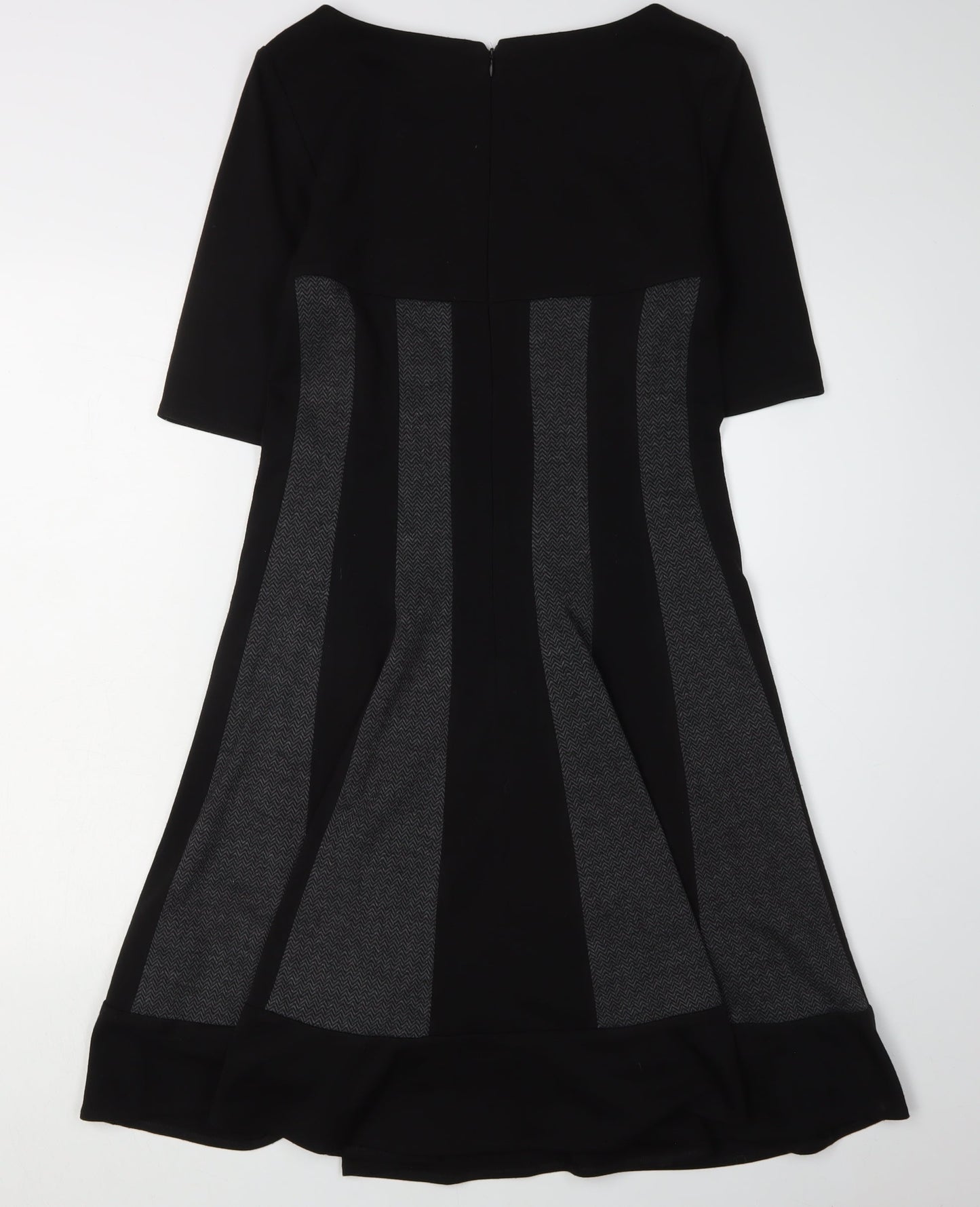 Jessica Howard Women's Black Herringbone Dress Size 12