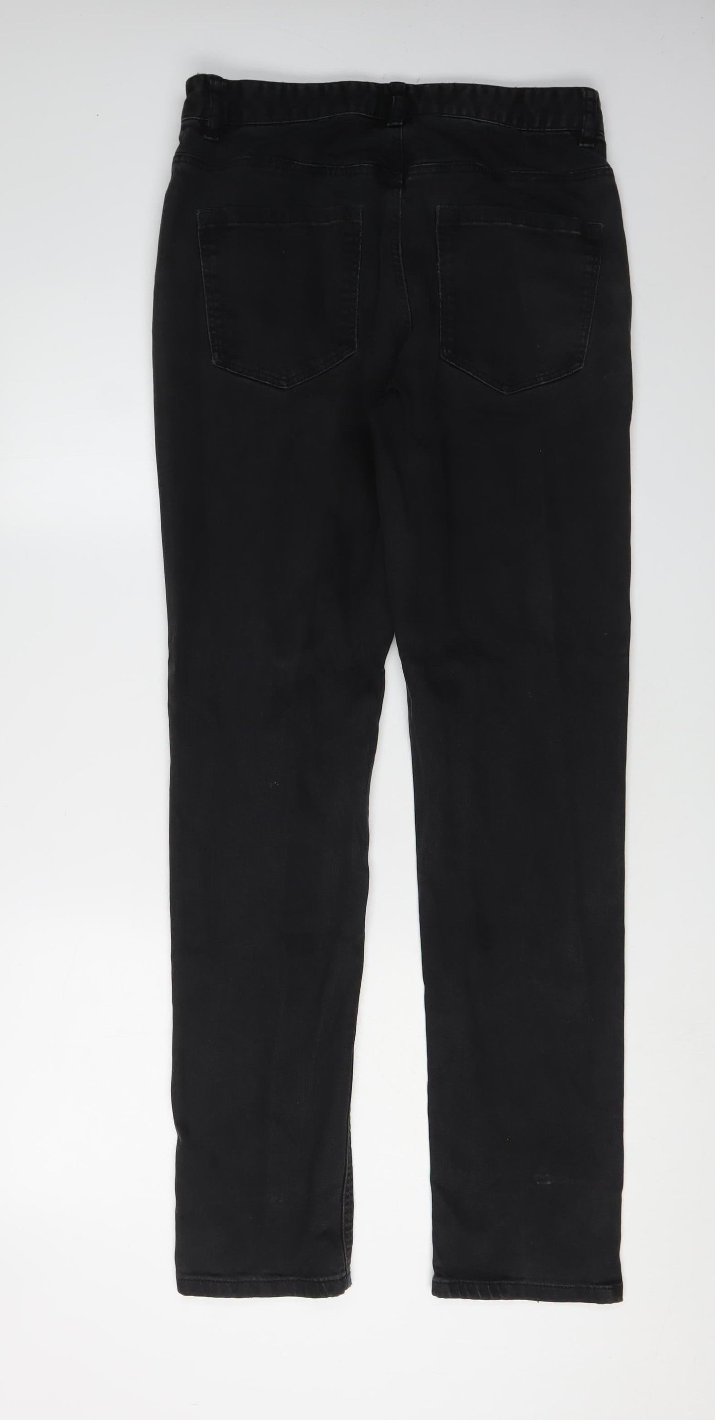Next Men's Black Straight Jeans, Size 30, 33 In Leg