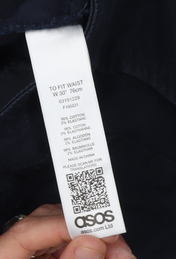 ASOS Men's Black Chino Shorts - Size M, Casual Summer Essential