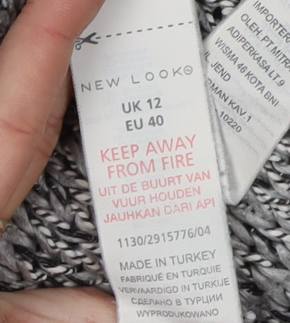 Womens UK Size 12 New Look Grey Pullover Jumper
