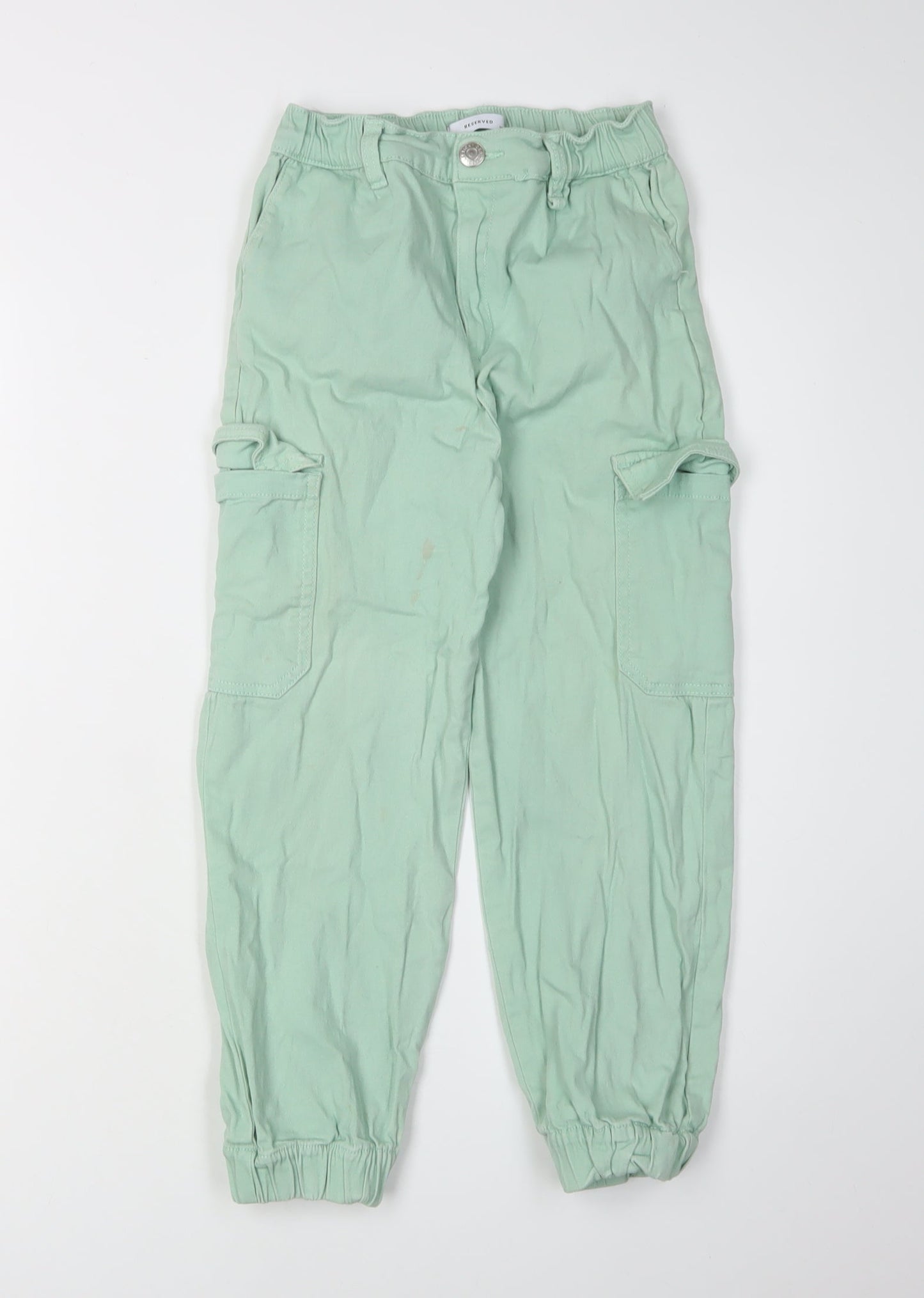Reserved Girls Green Cropped Jeans Size 12 Casual Spring