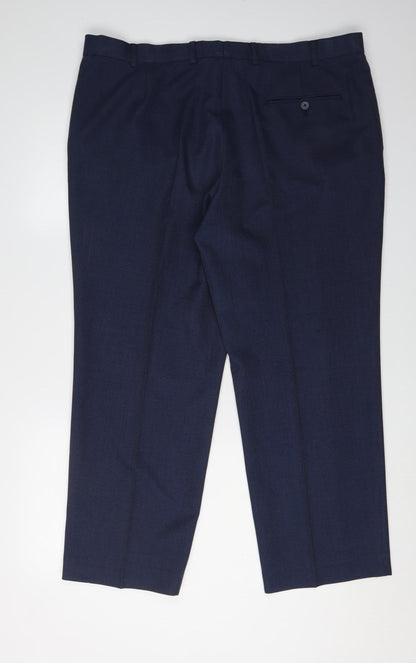 Marks and Spencer Men's Blue Dress Pants 40 Waist Regular Fit