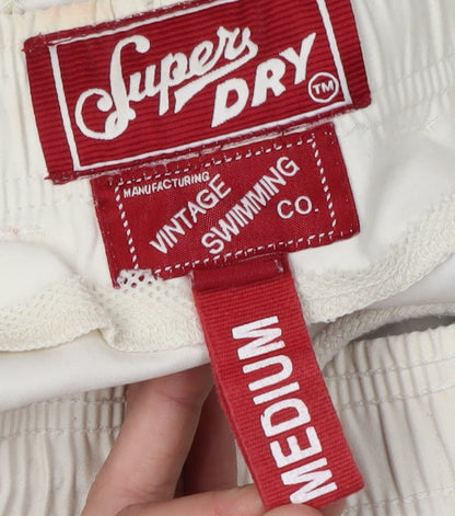 SuperDry Men's Ivory Vintage Shorts, M, Casual Style