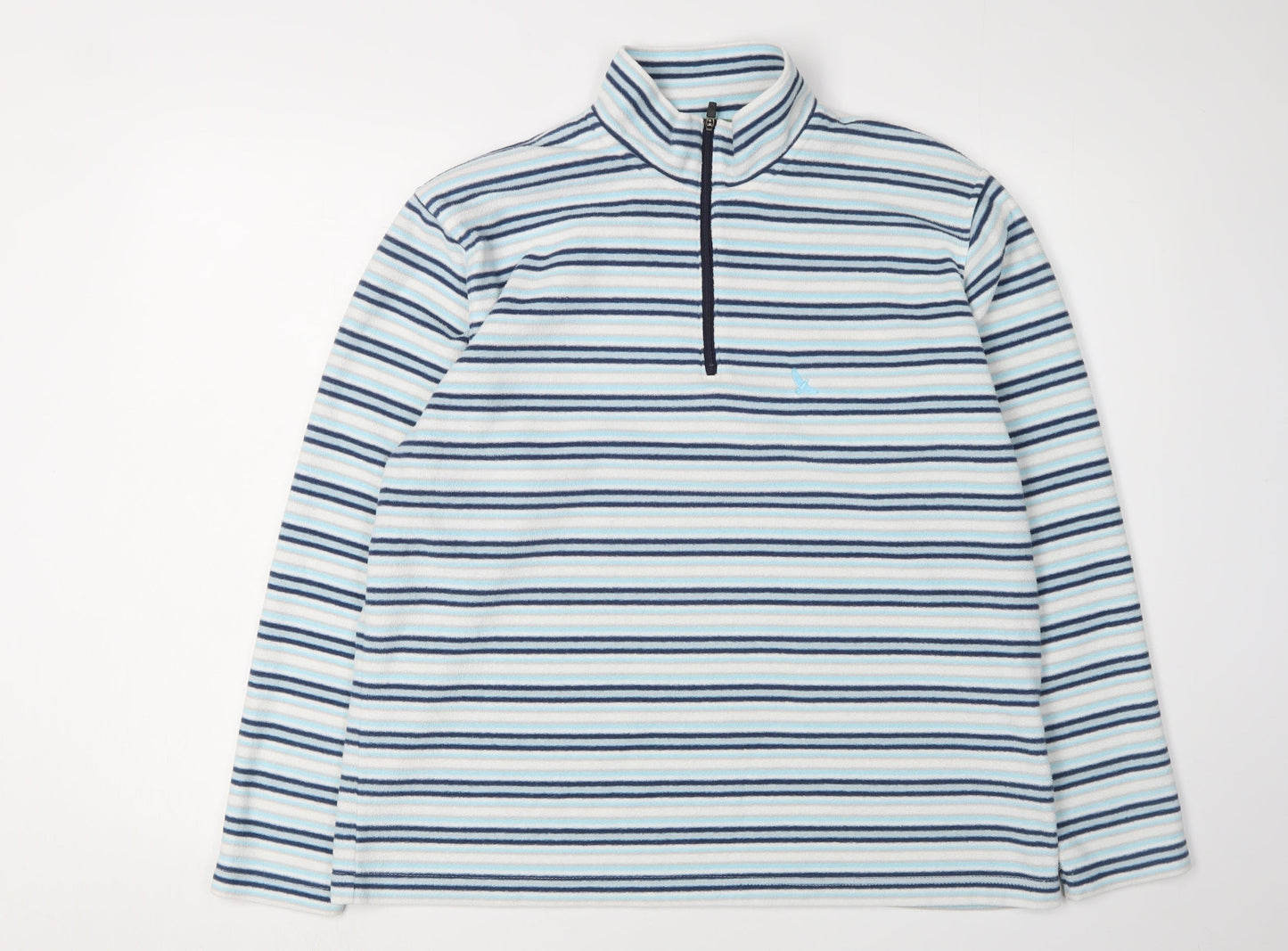 Hawkshead Women's Blue Striped Pullover Sweatshirt, Size 18