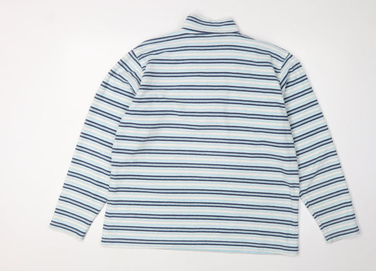 Hawkshead Women's Blue Striped Pullover Sweatshirt, Size 18