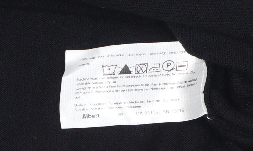 Hugo Boss Men's Black Wool Pullover Jumper, Size L