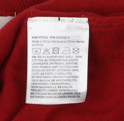 H&M Red Cotton Girls T-Shirt with Bow, Size 2 Years
