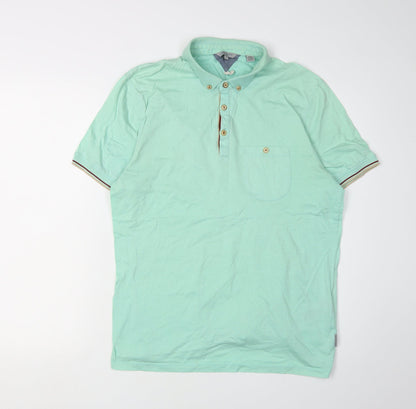 Ted Baker Men's Green Polo Shirt Size L