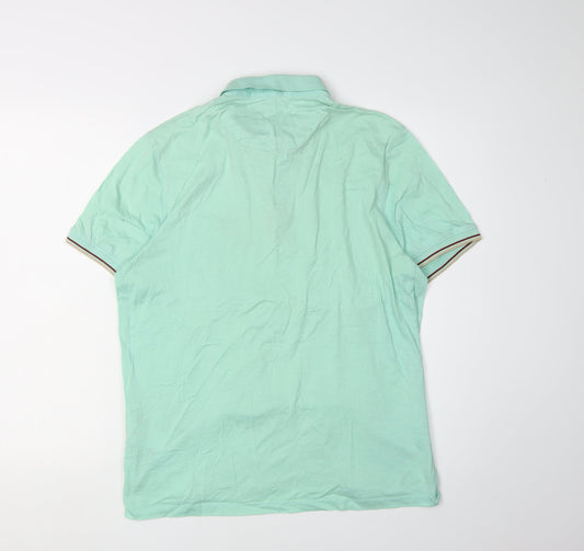Ted Baker Men's Green Polo Shirt Size L