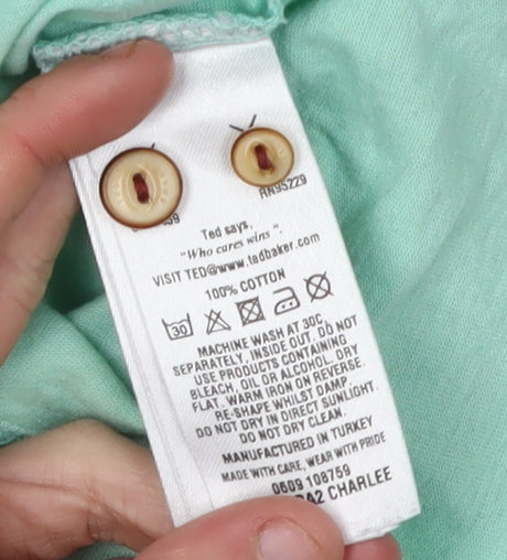 Ted Baker Men's Green Polo Shirt Size L