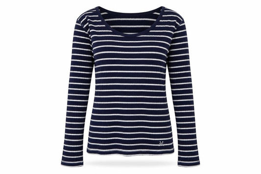 Womens UK Size 12 Crew Clothing Co. Blue Basic T-Shirt