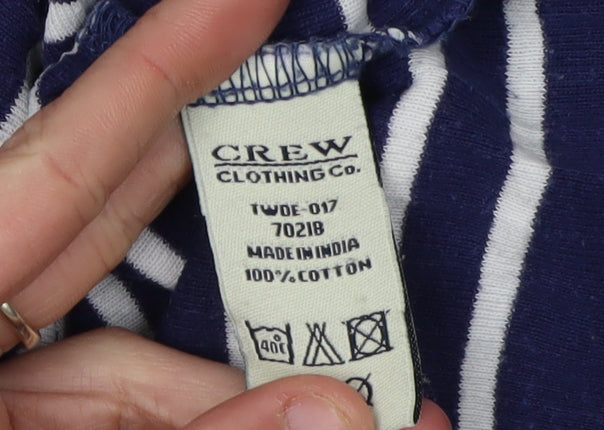 Womens UK Size 12 Crew Clothing Co. Blue Basic T-Shirt