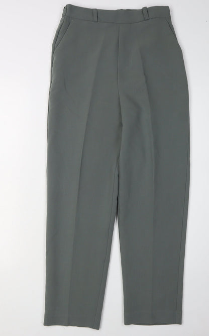 Womens UK Size XS MNG Regular Fit Casual Workwear Green Trousers