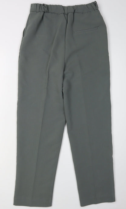 Womens UK Size XS MNG Regular Fit Casual Workwear Green Trousers