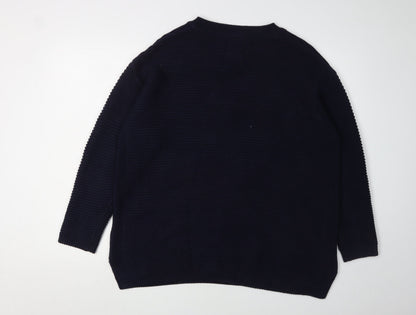 Womens UK Size L Country Rose Black Pullover Jumper