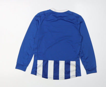 Umbro Boys Blue/White Striped Football Jersey, Size 8-9