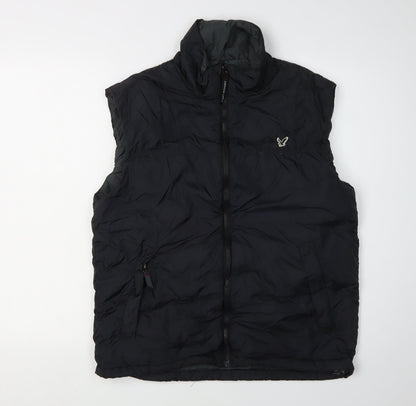 American Eagle Men's Black Puffer Waistcoat S