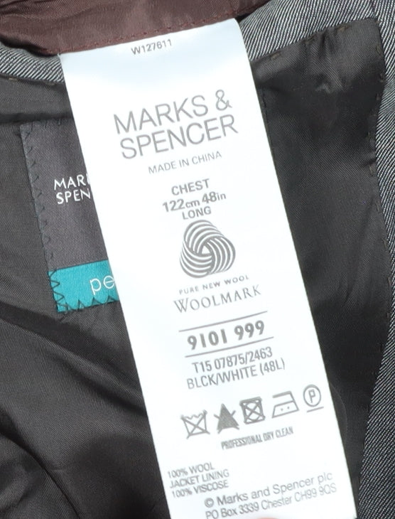 Mens UK Size 48 Marks and Spencer Regular Grey Suit Jacket