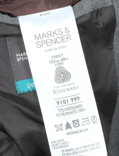 Mens UK Size 48 Marks and Spencer Regular Grey Suit Jacket