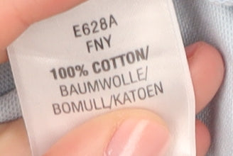 Cotton Traders Men's Blue Colourblock Polo L