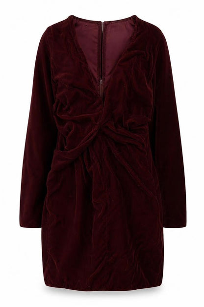 ASOS Women's Red Bodycon Dress Size 6 Velvet Party