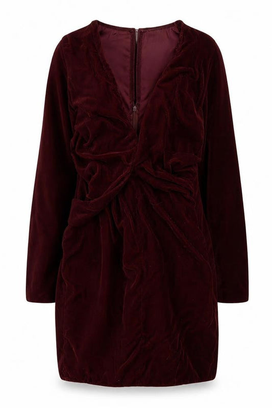 ASOS Women's Red Bodycon Dress Size 6 Velvet Party