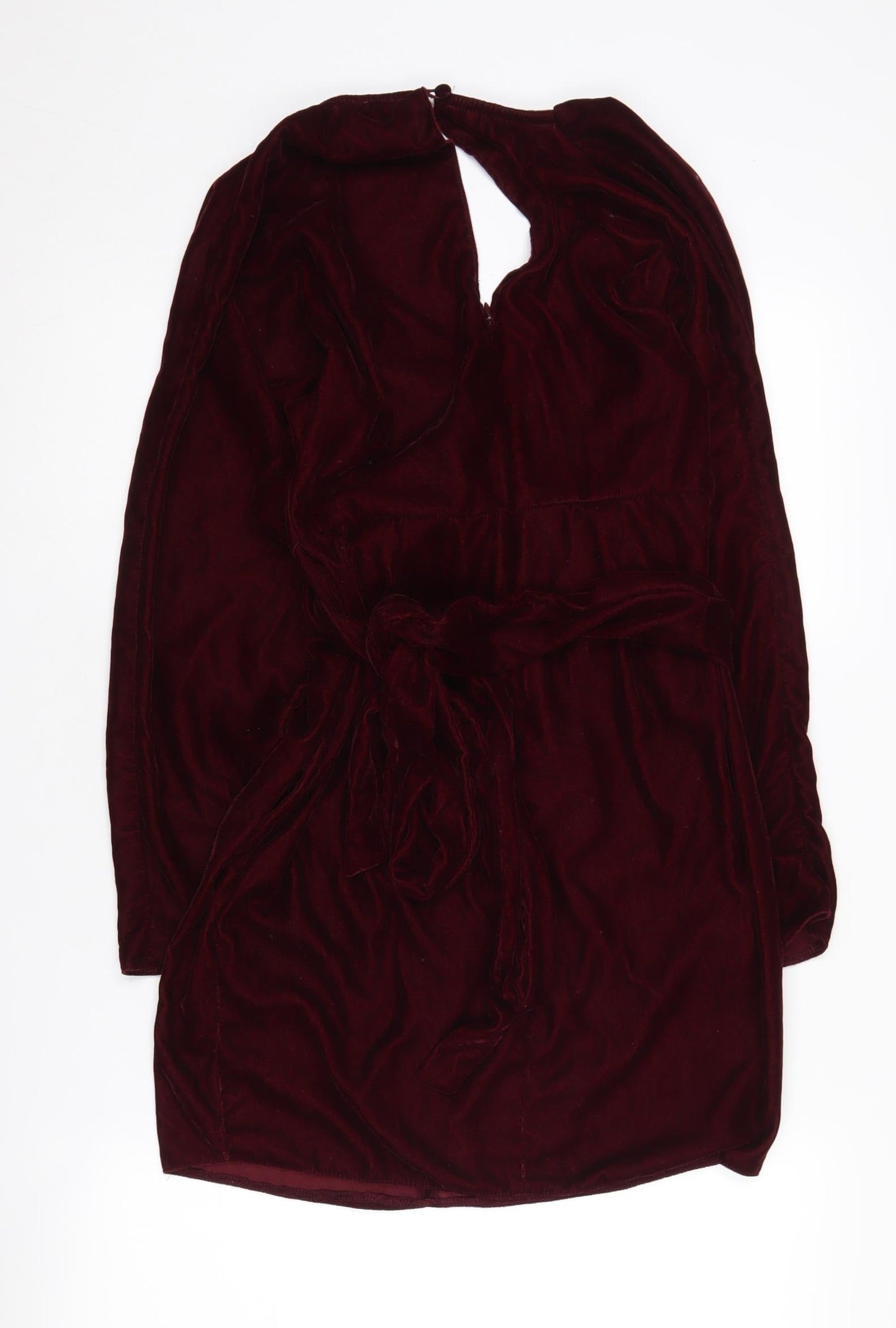 ASOS Women's Red Bodycon Dress Size 6 Velvet Party