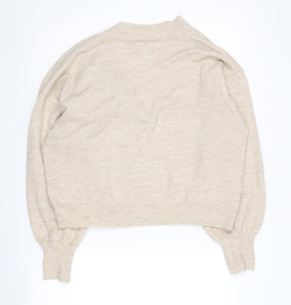 ASOS DESIGN Women's Beige Cardigan V-Neck Size 8